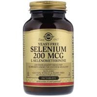 Минералы Solgar Селен, (селенометионин), Selenium, Yeast-Free, 200 мкг, 250 (SOL-02558)