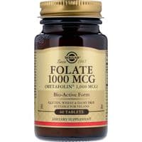 Вітамін Solgar Фолієва кислота (В9), Метафолін, Folate as Metafolin, 1,000 (SOL-53595)