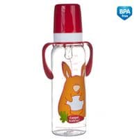 Бутылочка для кормления Canpol babies CUTE ANIMALS стандартная с ручками 250 мл розовая (11/845_pin)
