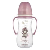 Бутылочка для кормления Canpol babies PP Easystart Bonjour Paris антиколиковая с широким отверстием и ручками 300 м розовая (35/241_pin)