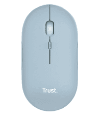 Миша бездротова Trust Puck, Blue, USB (2.4GHz) / Bluetooth, оптична, 800 - 1600 dpi, 4 кнопки, гніздо для зберігання приймача, акумулятор (24126)