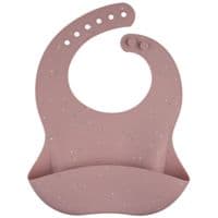 Нагрудничок Canpol babies DOTS силиконовый с карманом, розовый (51/029_pin)