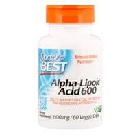Антиоксидант Doctor's Best Альфа-липоевая кислота, Alpha-Lipoic Acid, 600 мг, 60 капсул (DRB-00133)