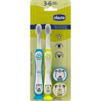 Детская зубная щетка Stokke 3-6 лет, 2 шт. желтый/голубая (8058664174751) (12084.11)