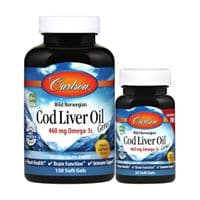 Жирные кислоты Carlson Жир из Печени Трески, Вкус Лимона, Cod Liver Oil Lemon, 150+30 желаний (CAR-01384)