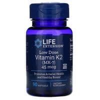 Витамин Life Extension Витамин К2 (МК-7) 45 мкг, Low Dose Vitamin K2 (MK-7), 90 жел (LEX-19369)