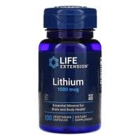 Минералы Life Extension Литий, 1000 мкг, Lithium, 100 вегетарианских капсул (LEX-24031)