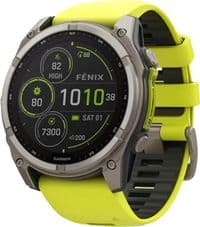 Смарт-годинник Garmin fenix 8 51mm,Saph Solar, BareTi/Graphite,AmpYe/GrphBnd (010-02907-21)