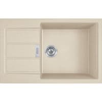 Мийка кухонна Franke Sirius 2 тектонайт, прямокут., з крилом, 780х500х200мм, чаша - 1, врізна, бежевий