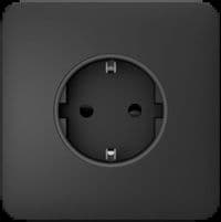 Передня панель для вбудованої розетки Ajax SoloCover for Outlet Basic, graphite