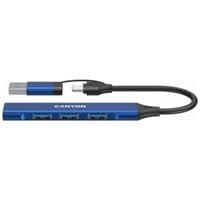 Концентратор CANYON DS-02 4in1 USB-A/C Blue