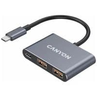 CANYON хаб DS-3 3in1 USB-C темно-сірий