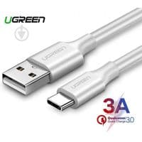 Кабель USB 2.0 AM-Type-C M, 0,5 м, 3.0A, (18W) Nickel Plating Білий, US287 UGREEN