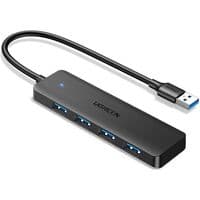 Хаб USB 3.0 -> 4хUSB 3.0 Hub 0,15 м кабель Space Gray CM219 Ugreen