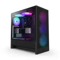 Корпус NZXT H5 Flow RGB Compact Mid-Tower ATX Case с RGB-вентиляторами - полностью черный