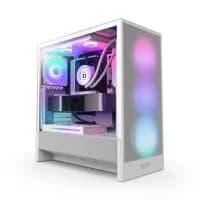 Корпус NZXT H5 Flow RGB Compact Mid-Tower ATX Case с RGB-вентиляторами - Полностью белый