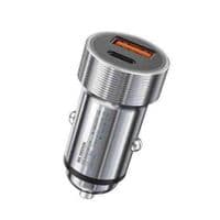 Автомобільний зарядний пристрій WK WP-C28 (2USB) Silver (6941027614648)