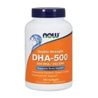Жирные кислоты Now Foods DHA (докозагексаеновая кислота) 500 мг, 180 желатиновых кап (NOW-01613)