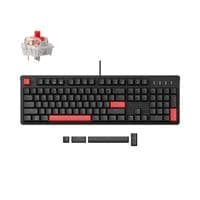 Клавиатура механическая Lemokey X3 87Key, Keychron Brown, USB-A, QMK/VIA, Hot-Swap, EN/UKR, RGB, черный