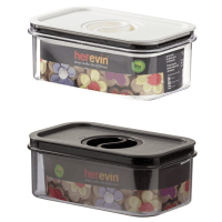 контейнер пл. HEREVIN Canister-Vacuum Lid-White-Black вакумна кр. 0.6 л (161174-000)