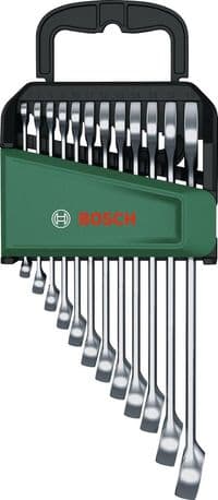 Ключі гайкові Bosch, набір 12шт, комбіновані, 6-19мм, CrV
