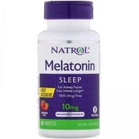 Аминокислота Natrol Мелатонин быстрорастворимый, 10 мг, вкус клубники, Melatonin (NTL-06211)