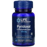 Витамин Life Extension Пиридоксаль 5''-фосфат, Витамин B6, 100 мг, Pyridoxal 5''-Phosphate Caps, 6 (LEX-12176)