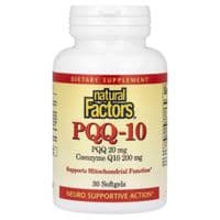Витаминно-минеральный комплекс Natural Factors PQQ с Коэнзимом Q10, 20 мг, PQQ-10, 30 капсул (NFS-02617)