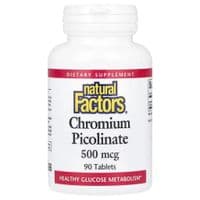 Витаминно-минеральный комплекс Natural Factors Хром Пиколинат, 500 мкг, Chromium Picolinate, 90 таблеток (NFS-01637)