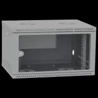 Шафа телекомунікаційна двері скло (чорна) IPCOM 6U 600x600