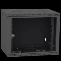 Шафа телекомунікаційна двері перф (чорна) IPCOM 9U 600x450