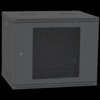 Шафа телекомунікаційна двері скло (чорна) IPCOM 12U 600x600