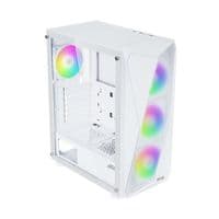 Корпус 2E GAMING Aruba G3313W, без БП 1xUSB3.0, 2xUSB2.0, 5x120мм ARGB, VGA 330мм, LCS ready, контроллер с пультом, TG Side Panel, ATX, белый