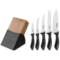 Набори ножів TRAMONTINA Affilata black 6пр, колода+5ножів (23699/057)