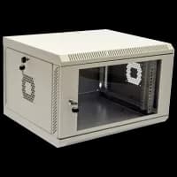 Шафа 19" 6U, 600х500х373 мм акрилове скло сірий