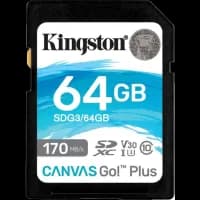 Карта памяти Kingston SDXC Canvas Go Plus 170R C10 UHS-I U3 V30 64Гб