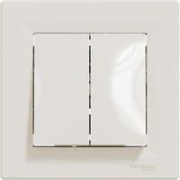 Выключатель двухклавишный самозажимной Schneider Electric Asfora EPH0300123