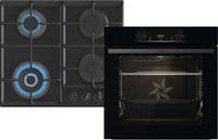 Комплект Gorenje (духовка електрична BO6735E05B + поверхня газова на склі GTW641EB), 743549, чорн