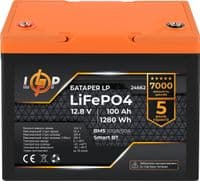 Батарея LiFePo4 LogicPower 12.8V - 100 Ah (1280Wh) Smart BT (24662)
