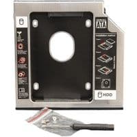 Перехідник Frime для установки 2.5" SSD/HDD у відсік приводу 12.7мм Black/Silver (FHDC127M)