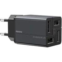 Мережевий зарядний пристрій Remax RP-U43 Wanfu (EU) (4USB 3.4А) Black (6972174153667)