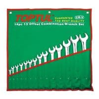 Ключ Toptul дюймовый комбинированный 16 шт. (1/4"-1-1/4") (GBAA1604)