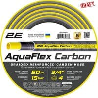 Шланг садовий 2Е AquaFlex Carbon 3/4" 50м 4 шари 20бар -10…+60°C