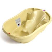 Ванночка Ok Baby Onda с анатомической горкой и термодатчиком, желтый (38231300)