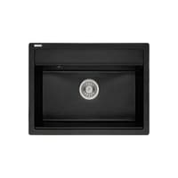 Кухонная мойка GRANADO ARTES black shine с сифоном (gr3601)