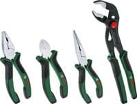 Плоскогубцы Bosch набор 4 шт, комбинированные, удлиненные, бокорезы, ключ для водяного насоса