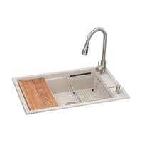 Мийка кухонна GRANADO Basic Estella terra (+ змішувач Campo LUX inox + дозатор Redondo inox + кошик + (ksg0103)
