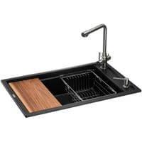 Мийка кухонна GRANADO Optimal Estella black (+ змішувач Badalona LUX inox + дозатор Redondo inox + коши (ksg0201)