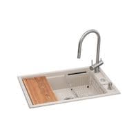 Мойка кухонная GRANADO Royal Estella terra (+ измельчитель Algar 1000 + смеситель Ferrol inox + дозатор Redondo inox + ко (ksg0303)