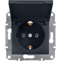 Розетка антрацит Schneider Electric Asfora EPH3100171